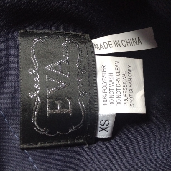 Navy Blue & Gold Prom Dress XS - Picture 4 of 4